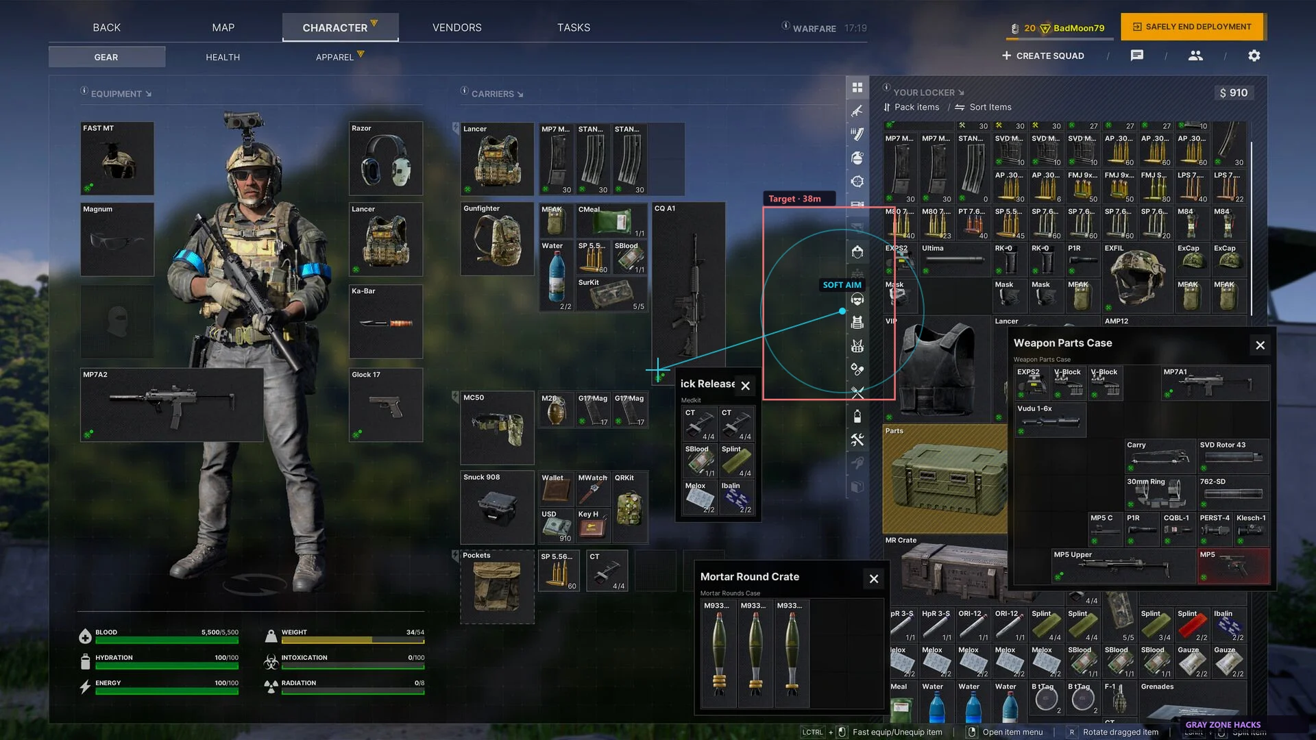 Gray Zone Warfare weapons laid out for a operator loadout comparison