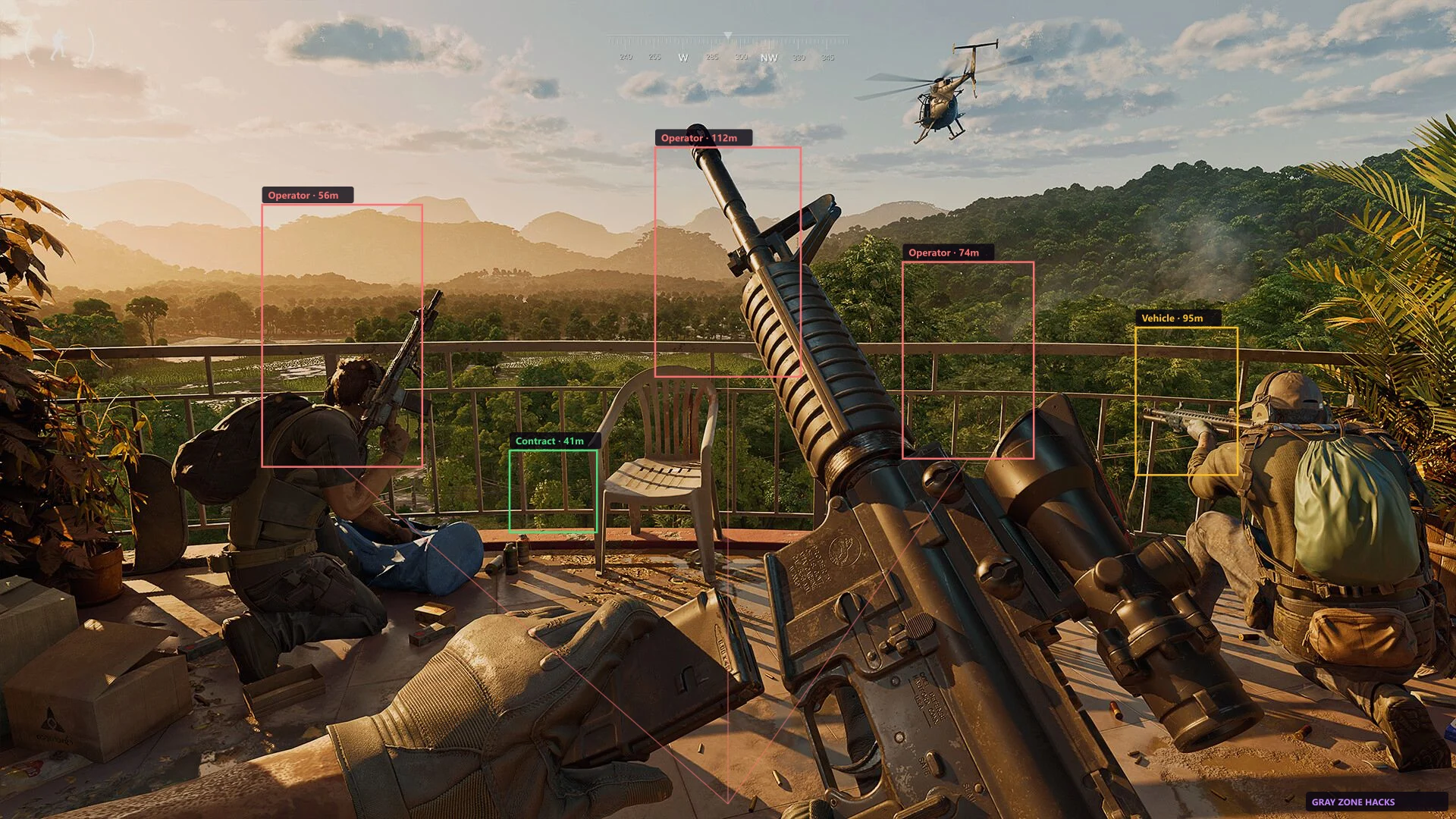 ESP player boxes in a Gray Zone Warfare raid